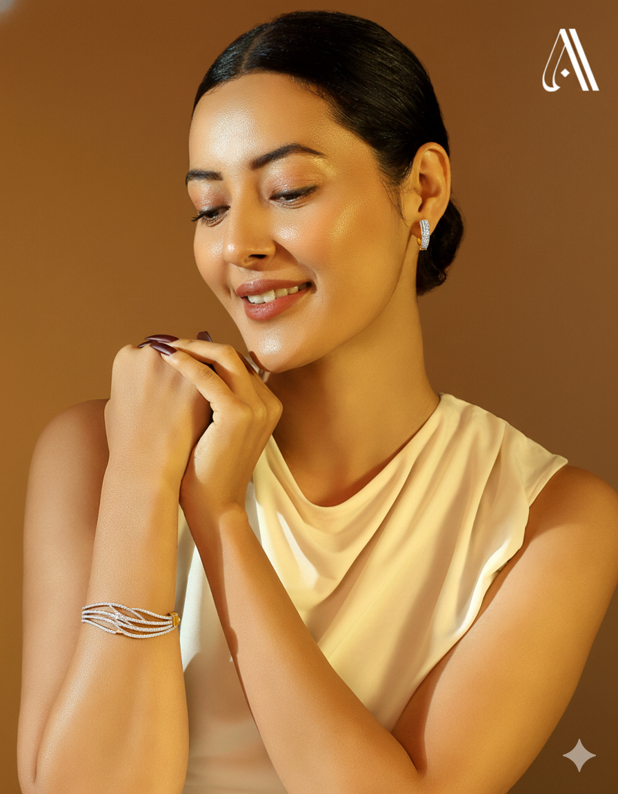 Serenique Interlace Diamond Bangle